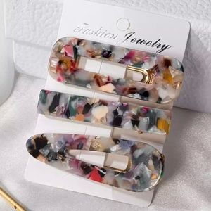 Acetate Geometric Hair Clips